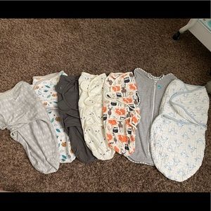 7 infant Velcro swaddles